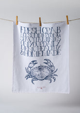 Geschirrtuch mit Krabbe Print
