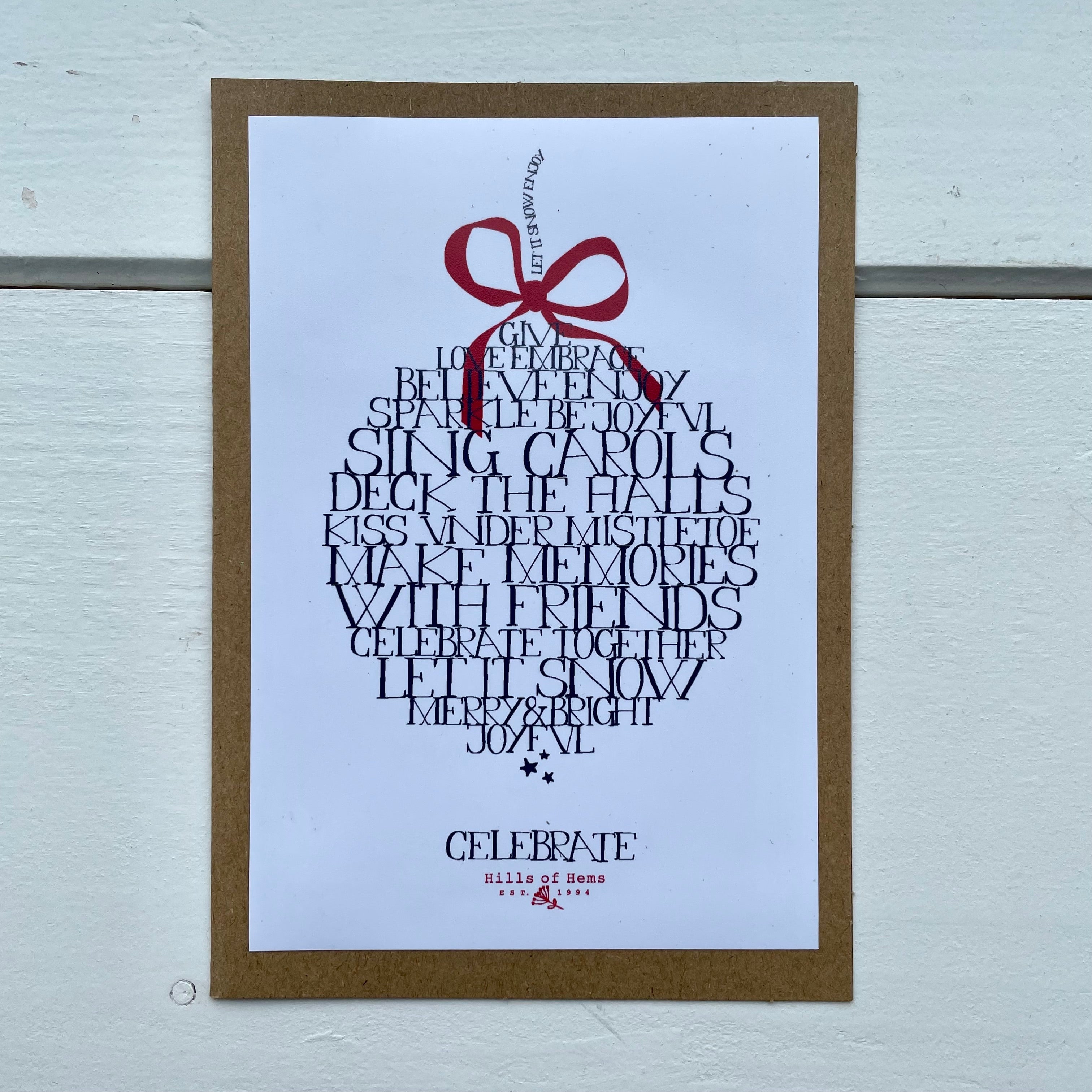 Set aus 3 handgemachten Weihnachtskarten