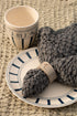 Waffel-Servietten Beige im Lifestyle